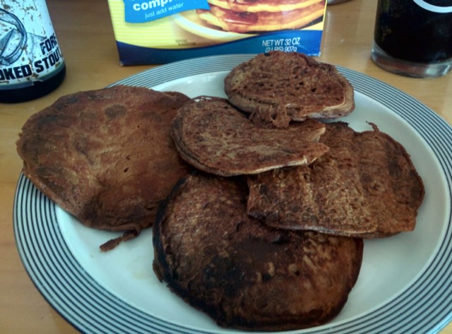 As always, the color of stout pancakes amuses me